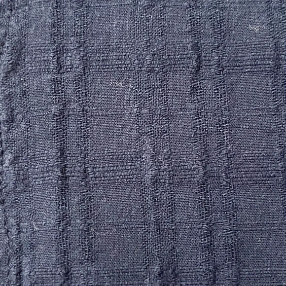 Ann Taylor Loft Button Down Blouse Top Navy Blue  Long Sleeves 100% Cotton XS - Picture 8 of 8